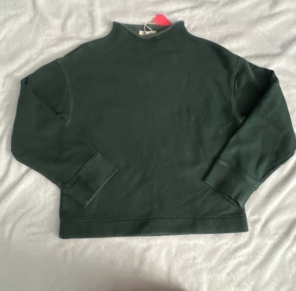 Madewell Green Mockneck Sweatshirt XS